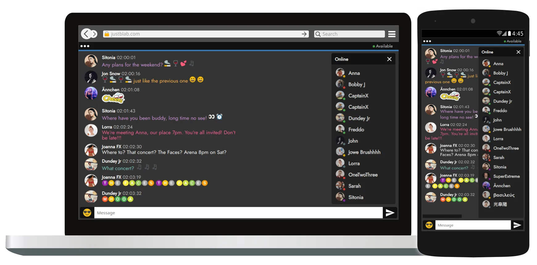 Php chat ajax with and Ajax