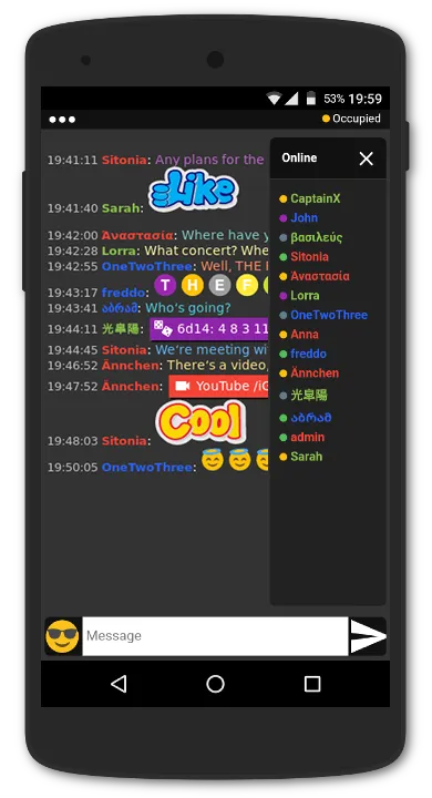 Chat android app - BlaB! G screenshot